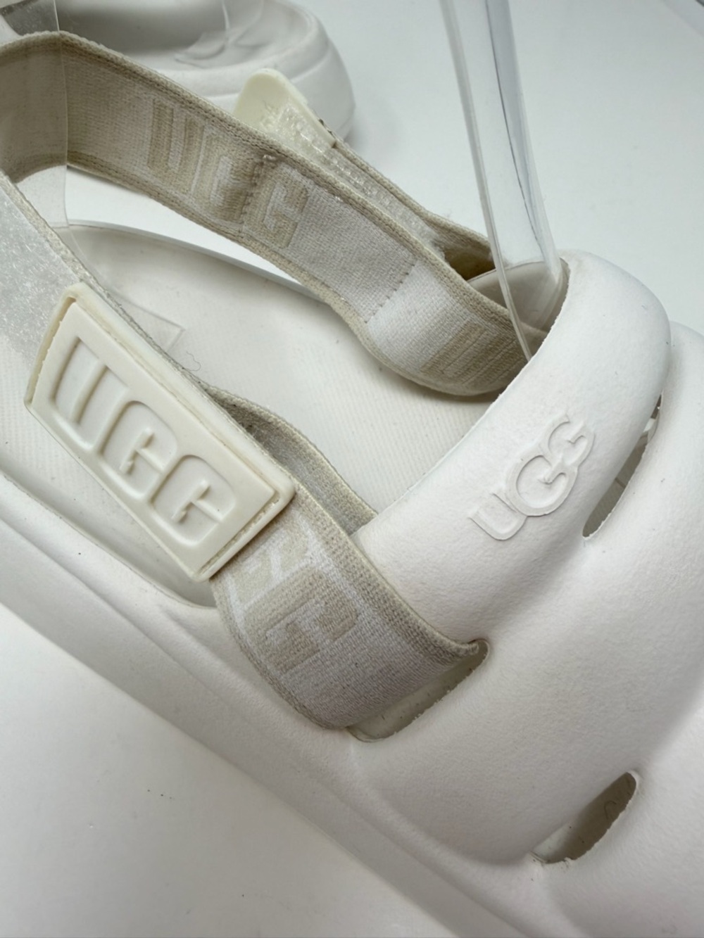 UGG Women's Sport Yeah Sandals Slides White Size 7 - Picture 8 of 9